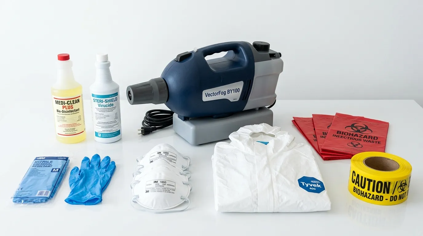 Professional biohazard remediation crew working in Sun City Center